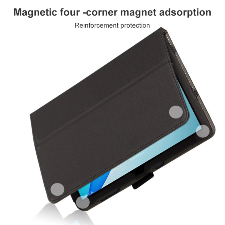 For TCL NxtPaper 10s Skin Texture Leather Tablet Case with Holder(Black) - Others by buy2fix | Online Shopping UK | buy2fix