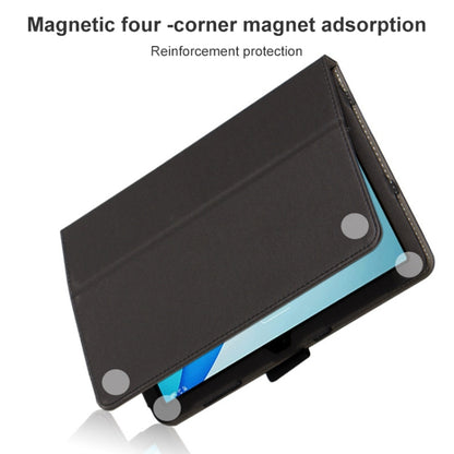 For TCL NxtPaper 10s Skin Texture Leather Tablet Case with Holder(Black) - Others by buy2fix | Online Shopping UK | buy2fix