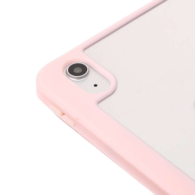 For iPad 2025 / 2022 3-Fold 360 Rotation Acrylic Leather Smart Tablet Case(Pink) - iPad 2025 / 2022 Cases by buy2fix | Online Shopping UK | buy2fix