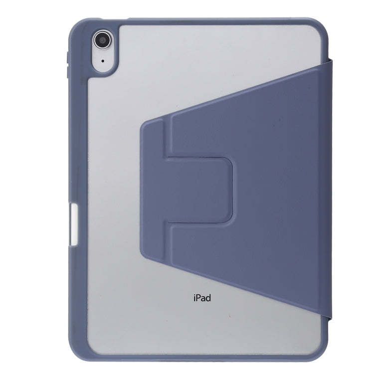 For iPad 2025 / 2022 3-Fold 360 Rotation Acrylic Leather Smart Tablet Case(Lavender Purple Grey) - iPad 2025 / 2022 Cases by buy2fix | Online Shopping UK | buy2fix
