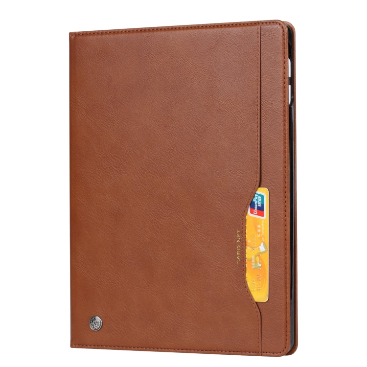 For iPad 2025 / 2022 Knead Skin Texture Flip Leather Smart Tablet Case(Brown) - iPad 2025 / 2022 Cases by buy2fix | Online Shopping UK | buy2fix