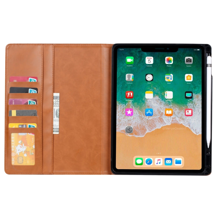 For iPad 2025 / 2022 Knead Skin Texture Flip Leather Smart Tablet Case(Brown) - iPad 2025 / 2022 Cases by buy2fix | Online Shopping UK | buy2fix