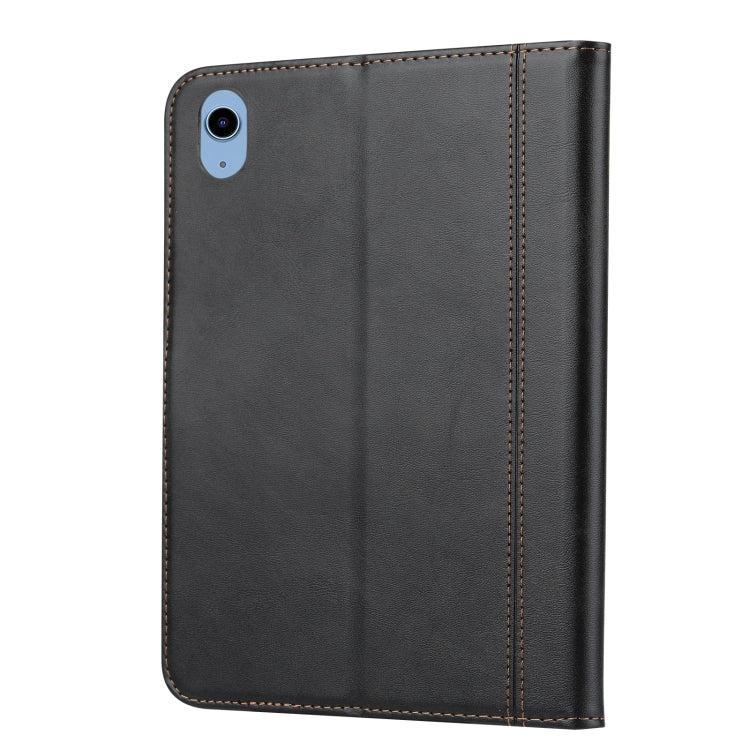 For iPad 2025 / 2022 Calf Texture Double Fold Leather Smart Tablet Case(Black) - iPad 2025 / 2022 Cases by buy2fix | Online Shopping UK | buy2fix