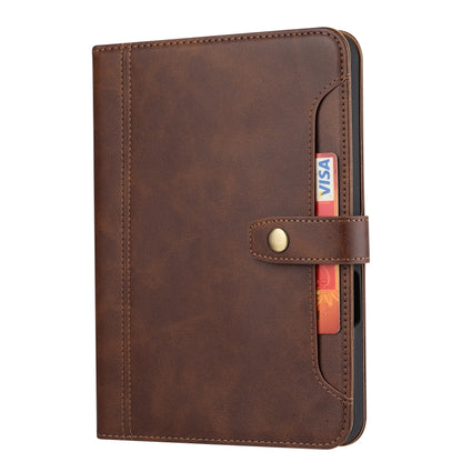 For iPad 2025 / 2022 Calf Texture Double Fold Leather Smart Tablet Case(Coffee) - iPad 2025 / 2022 Cases by buy2fix | Online Shopping UK | buy2fix
