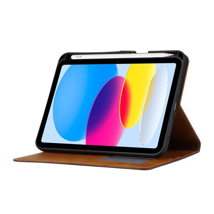 For iPad 2025 / 2022 Calf Texture Double Fold Leather Smart Tablet Case(Black) - iPad 2025 / 2022 Cases by buy2fix | Online Shopping UK | buy2fix