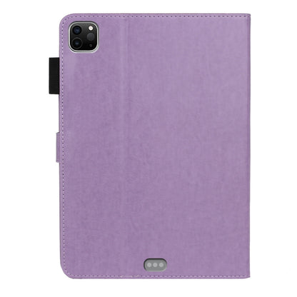 For iPad Pro 11 (2020) Diamond Encrusted Butterflies Embossing Pattern Horizontal Flip Leather Tablet Case with Holder & Card Slot(Purple) - iPad Pro 11 (2020) Cases by buy2fix | Online Shopping UK | buy2fix