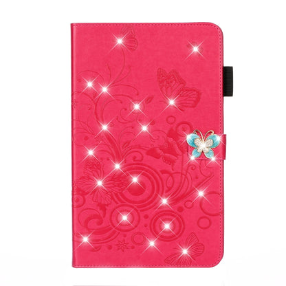For iPad Pro 11 (2020) Diamond Encrusted Butterflies Embossing Pattern Horizontal Flip Leather Tablet Case with Holder & Card Slot(Red) - iPad Pro 11 (2020) Cases by buy2fix | Online Shopping UK | buy2fix