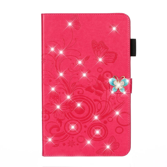 For iPad Pro 11 (2020) Diamond Encrusted Butterflies Embossing Pattern Horizontal Flip Leather Tablet Case with Holder & Card Slot(Red) - iPad Pro 11 (2020) Cases by buy2fix | Online Shopping UK | buy2fix