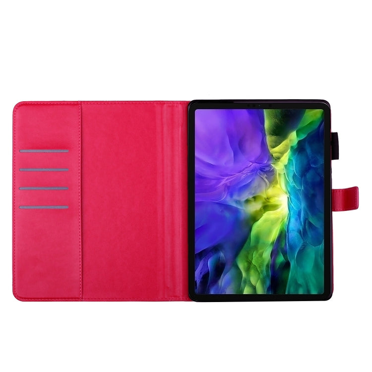 For iPad Pro 11 (2020) Diamond Encrusted Butterflies Embossing Pattern Horizontal Flip Leather Tablet Case with Holder & Card Slot(Red) - iPad Pro 11 (2020) Cases by buy2fix | Online Shopping UK | buy2fix