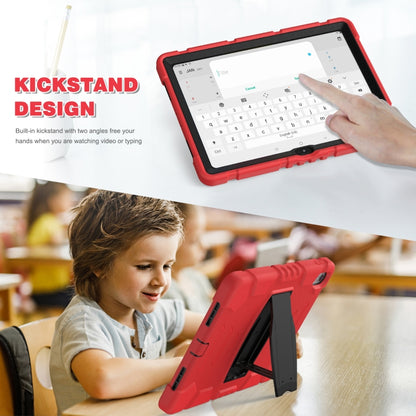 For iPad 2025 / 2022 3-Layer Protection Screen Frame + PC + Silicone Tablet Case(Red+Black) - iPad 2025 / 2022 Cases by buy2fix | Online Shopping UK | buy2fix