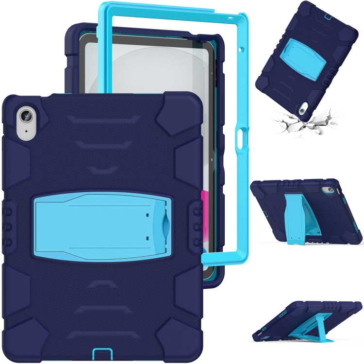 For iPad 2025 / 2022 3-Layer Protection Screen Frame + PC + Silicone Tablet Case(Navy Blue+Blue) - iPad 2025 / 2022 Cases by buy2fix | Online Shopping UK | buy2fix
