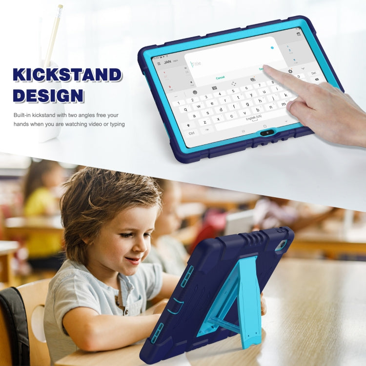 For iPad 2025 / 2022 3-Layer Protection Screen Frame + PC + Silicone Tablet Case(Navy Blue+Blue) - iPad 2025 / 2022 Cases by buy2fix | Online Shopping UK | buy2fix