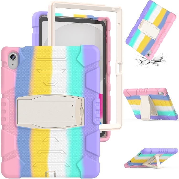 For iPad 2025 / 2022 3-Layer Protection Screen Frame + PC + Silicone Tablet Case(Colorful Pink) - iPad 2025 / 2022 Cases by buy2fix | Online Shopping UK | buy2fix