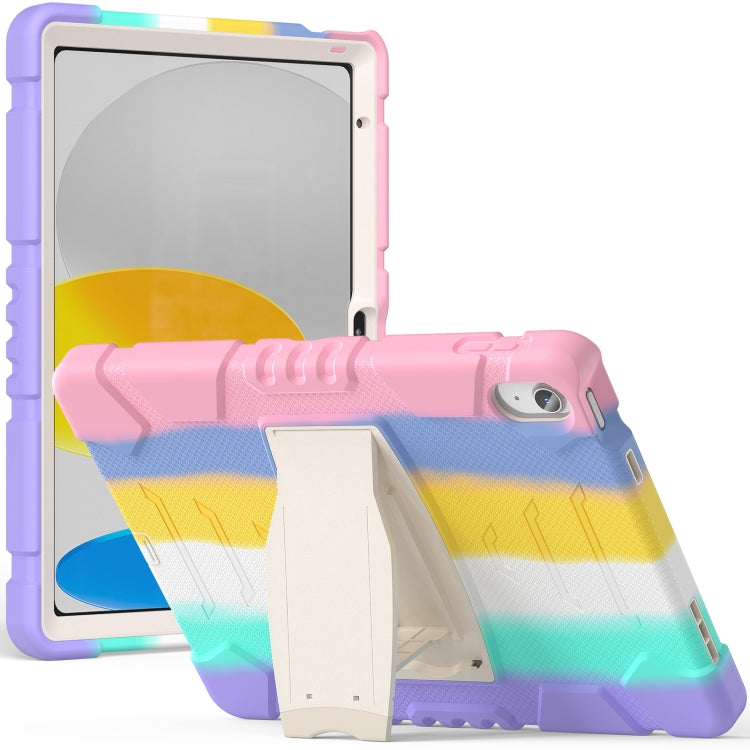 For iPad 2025 / 2022 3-Layer Protection Screen Frame + PC + Silicone Tablet Case(Colorful Pink) - iPad 2025 / 2022 Cases by buy2fix | Online Shopping UK | buy2fix