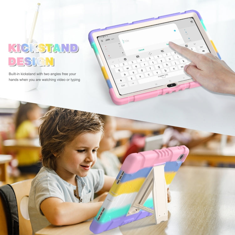 For iPad 2025 / 2022 3-Layer Protection Screen Frame + PC + Silicone Tablet Case(Colorful Pink) - iPad 2025 / 2022 Cases by buy2fix | Online Shopping UK | buy2fix