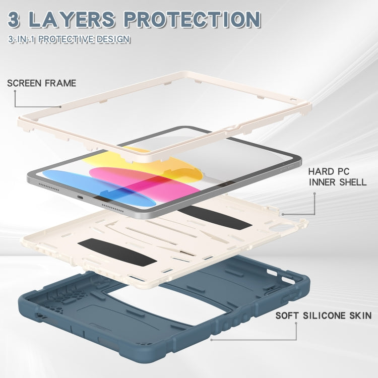 For iPad 2025 / 2022 3-Layer Protection Screen Frame + PC + Silicone Tablet Case(Cornflower Blue) - iPad 2025 / 2022 Cases by buy2fix | Online Shopping UK | buy2fix