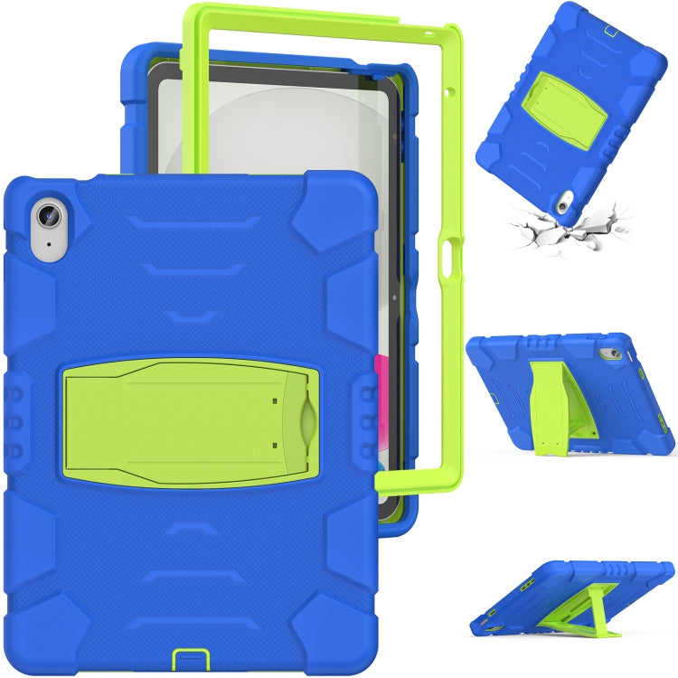 For iPad 2025 / 2022 3-Layer Protection Screen Frame + PC + Silicone Tablet Case(Blue+Lime) - iPad 2025 / 2022 Cases by buy2fix | Online Shopping UK | buy2fix