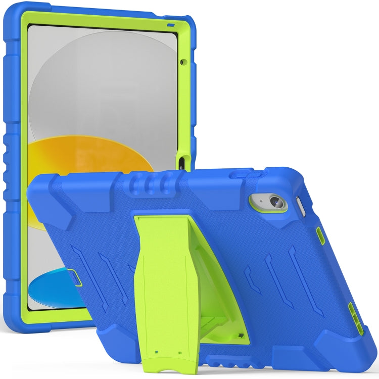 For iPad 2025 / 2022 3-Layer Protection Screen Frame + PC + Silicone Tablet Case(Blue+Lime) - iPad 2025 / 2022 Cases by buy2fix | Online Shopping UK | buy2fix