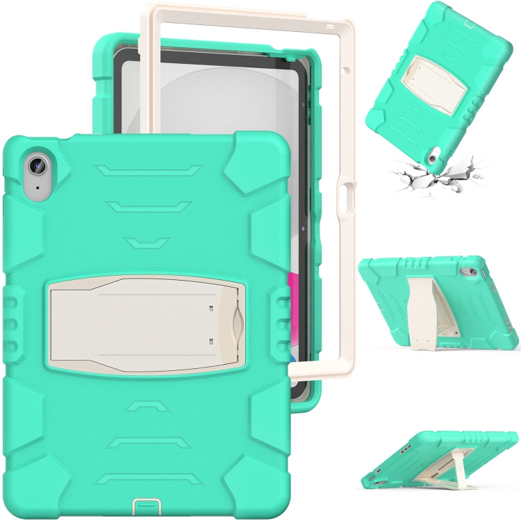 For iPad 2025 / 2022 3-Layer Protection Screen Frame + PC + Silicone Tablet Case(Mint Green) - iPad 2025 / 2022 Cases by buy2fix | Online Shopping UK | buy2fix