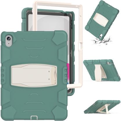 For iPad 2025 / 2022 3-Layer Protection Screen Frame + PC + Silicone Tablet Case(Emerald Green) - iPad 2025 / 2022 Cases by buy2fix | Online Shopping UK | buy2fix