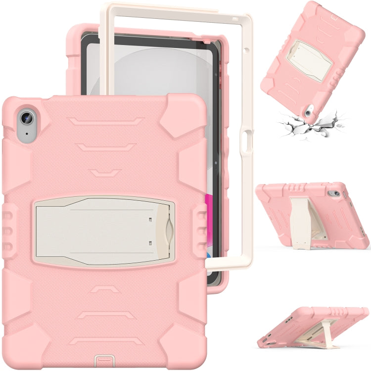For iPad 2025 / 2022 3-Layer Protection Screen Frame + PC + Silicone Tablet Case(Cherry Blossoms Pink) - iPad 2025 / 2022 Cases by buy2fix | Online Shopping UK | buy2fix