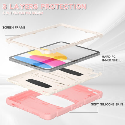 For iPad 2025 / 2022 3-Layer Protection Screen Frame + PC + Silicone Tablet Case(Cherry Blossoms Pink) - iPad 2025 / 2022 Cases by buy2fix | Online Shopping UK | buy2fix