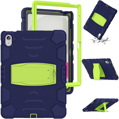 For iPad 2025 / 2022 3-Layer Protection Screen Frame + PC + Silicone Tablet Case(Navy Blue+Lime) - iPad 2025 / 2022 Cases by buy2fix | Online Shopping UK | buy2fix