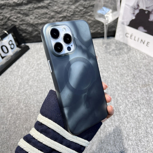 For iPhone 12 Pro MagSafe Magnetic Watercolor TPU Phone Case(Black) by buy2fix