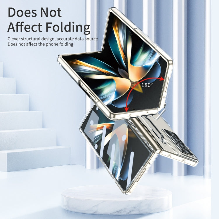 For Samsung Galaxy Z Fold3 5G Integrated Full Coverage Phone Case with Hinge(Transparent) - Galaxy Phone Cases by buy2fix | Online Shopping UK | buy2fix