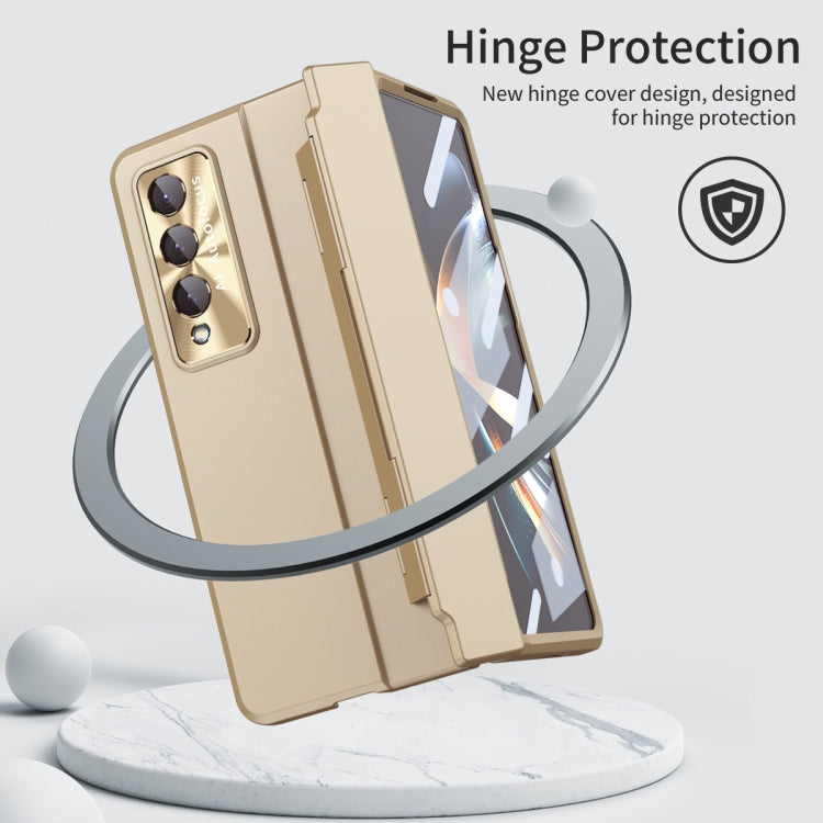 For Samsung Galaxy Z Fold4 Integrated Full Coverage Phone Case with Hinge(Gold) - Galaxy Z Fold4 5G Cases by buy2fix | Online Shopping UK | buy2fix