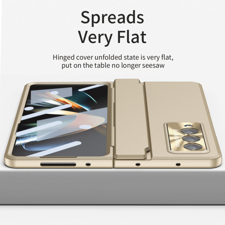 For Samsung Galaxy Z Fold4 Integrated Full Coverage Phone Case with Hinge(Gold) - Galaxy Z Fold4 5G Cases by buy2fix | Online Shopping UK | buy2fix