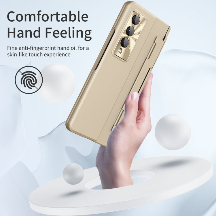 For Samsung Galaxy Z Fold4 Integrated Full Coverage Phone Case with Hinge(Gold) - Galaxy Z Fold4 5G Cases by buy2fix | Online Shopping UK | buy2fix
