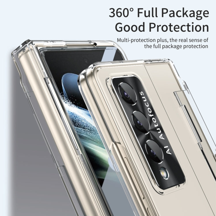 For Samsung Galaxy Z Fold4 Integrated Full Coverage Phone Case with Hinge(Transparent) - Galaxy Z Fold4 5G Cases by buy2fix | Online Shopping UK | buy2fix