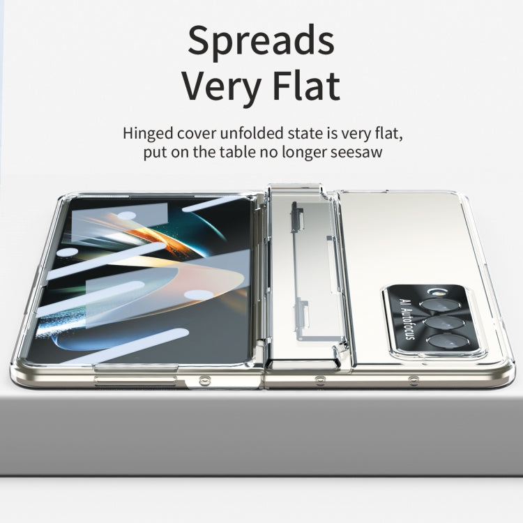 For Samsung Galaxy Z Fold4 Integrated Full Coverage Phone Case with Hinge(Transparent) - Galaxy Z Fold4 5G Cases by buy2fix | Online Shopping UK | buy2fix