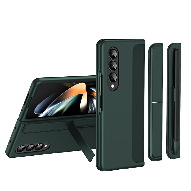 For Samsung Galaxy Z Fold3 5G 2 in 1 Detachable Holder Pen Holder Phone Case(Green) - Galaxy Phone Cases by buy2fix | Online Shopping UK | buy2fix