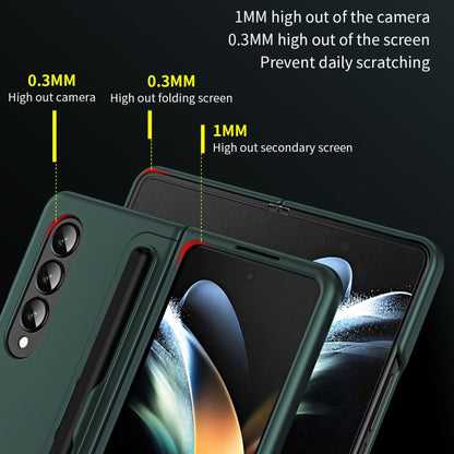 For Samsung Galaxy Z Fold3 5G 2 in 1 Detachable Holder Pen Holder Phone Case(Black) - Galaxy Phone Cases by buy2fix | Online Shopping UK | buy2fix