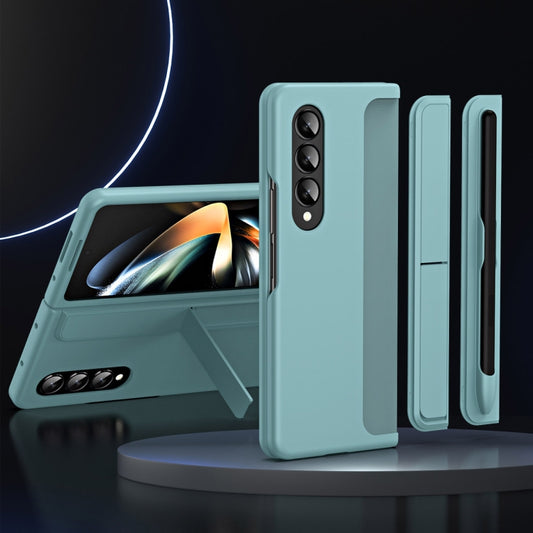For Samsung Galaxy Z Fold4 2 in 1 Detachable Holder Pen Holder Phone Case(Ice Blue) - Galaxy Z Fold4 5G Cases by buy2fix | Online Shopping UK | buy2fix
