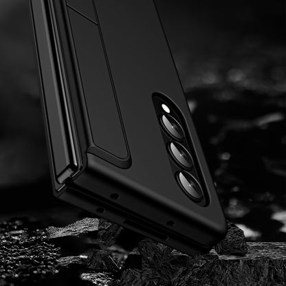For Samsung Galaxy Z Fold4 2 in 1 Detachable Holder Pen Holder Phone Case(Black) - Galaxy Z Fold4 5G Cases by buy2fix | Online Shopping UK | buy2fix