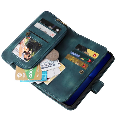 For iPhone 11 Pro Multifunctional Card Slot Zipper Wallet Flip Leather Phone Case(Blue) - iPhone 11 Pro Cases by buy2fix | Online Shopping UK | buy2fix
