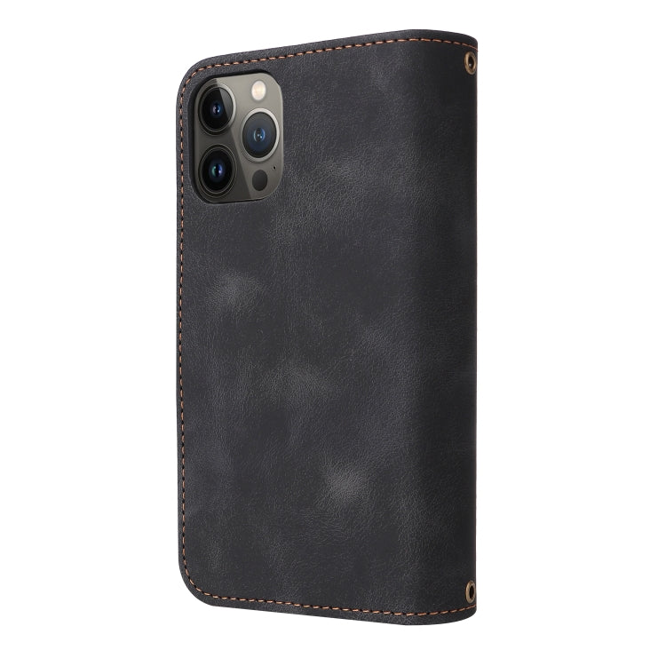 For iPhone 12 Pro Multifunctional Card Slot Zipper Wallet Flip Leather Phone Case(Black) - iPhone 12 / 12 Pro Cases by buy2fix | Online Shopping UK | buy2fix