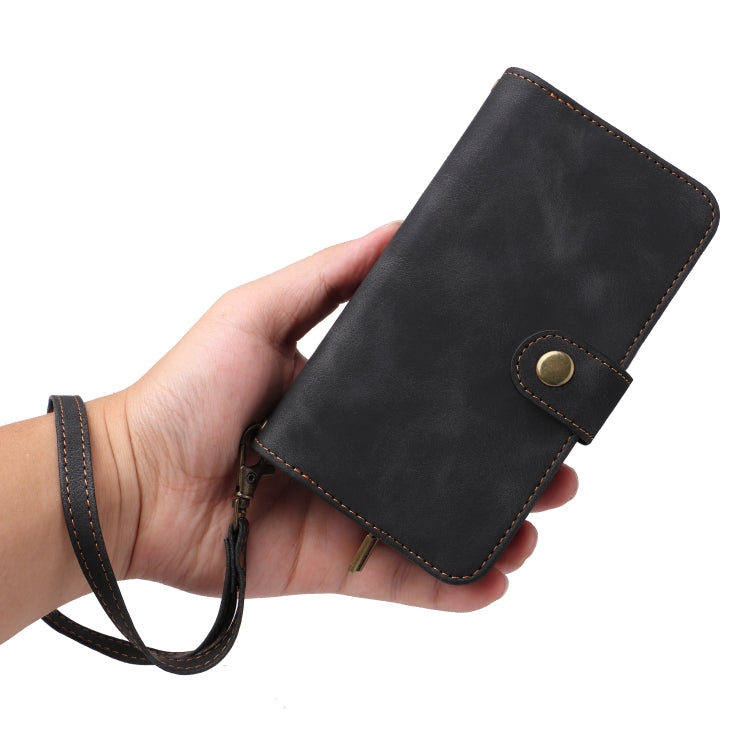 For iPhone 12 Pro Multifunctional Card Slot Zipper Wallet Flip Leather Phone Case(Black) - iPhone 12 / 12 Pro Cases by buy2fix | Online Shopping UK | buy2fix