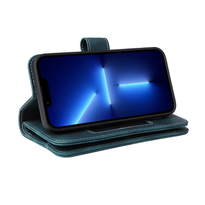 For iPhone 12 mini Multifunctional Card Slot Zipper Wallet Flip Leather Phone Case(Blue) - iPhone 12 mini Cases by buy2fix | Online Shopping UK | buy2fix