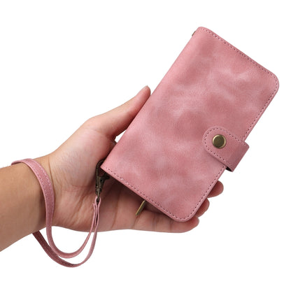 For iPhone 13 mini Multifunctional Card Slot Zipper Wallet Flip Leather Phone Case(Rose Gold) - iPhone 13 mini Cases by buy2fix | Online Shopping UK | buy2fix