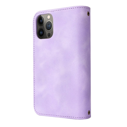 For iPhone 13 Multifunctional Card Slot Zipper Wallet Flip Leather Phone Case(Purple) - iPhone 13 Cases by buy2fix | Online Shopping UK | buy2fix