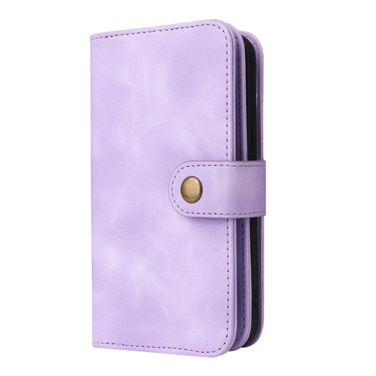For iPhone 13 Pro Max Multifunctional Card Slot Zipper Wallet Flip Leather Phone Case(Purple) - iPhone 13 Pro Max Cases by buy2fix | Online Shopping UK | buy2fix