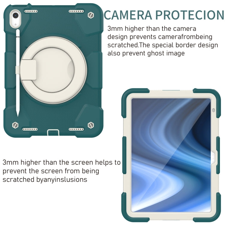 For iPad 2025 / 2022 360 Rotation PC+Silicone Tablet Case(Blackish Green) - iPad 2025 / 2022 Cases by buy2fix | Online Shopping UK | buy2fix
