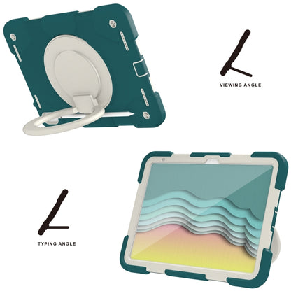 For iPad 2025 / 2022 360 Rotation PC+Silicone Tablet Case(Blackish Green) - iPad 2025 / 2022 Cases by buy2fix | Online Shopping UK | buy2fix