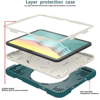For iPad 2025 / 2022 360 Rotation PC+Silicone Tablet Case(Blackish Green) - iPad 2025 / 2022 Cases by buy2fix | Online Shopping UK | buy2fix