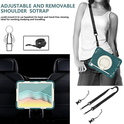 For iPad 2025 / 2022 360 Rotation PC+Silicone Tablet Case(Blackish Green) - iPad 2025 / 2022 Cases by buy2fix | Online Shopping UK | buy2fix