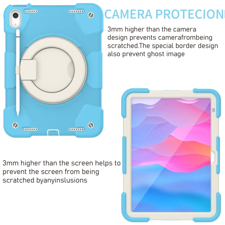 For iPad 2025 / 2022 360 Rotation PC+Silicone Tablet Case(Sky Blue) - iPad 2025 / 2022 Cases by buy2fix | Online Shopping UK | buy2fix